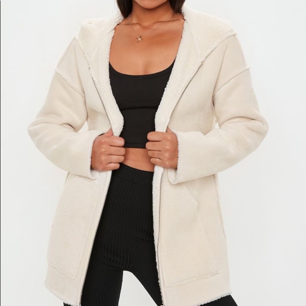 MISGUIDED REVERSIBLE TEDDY JACKET NWT